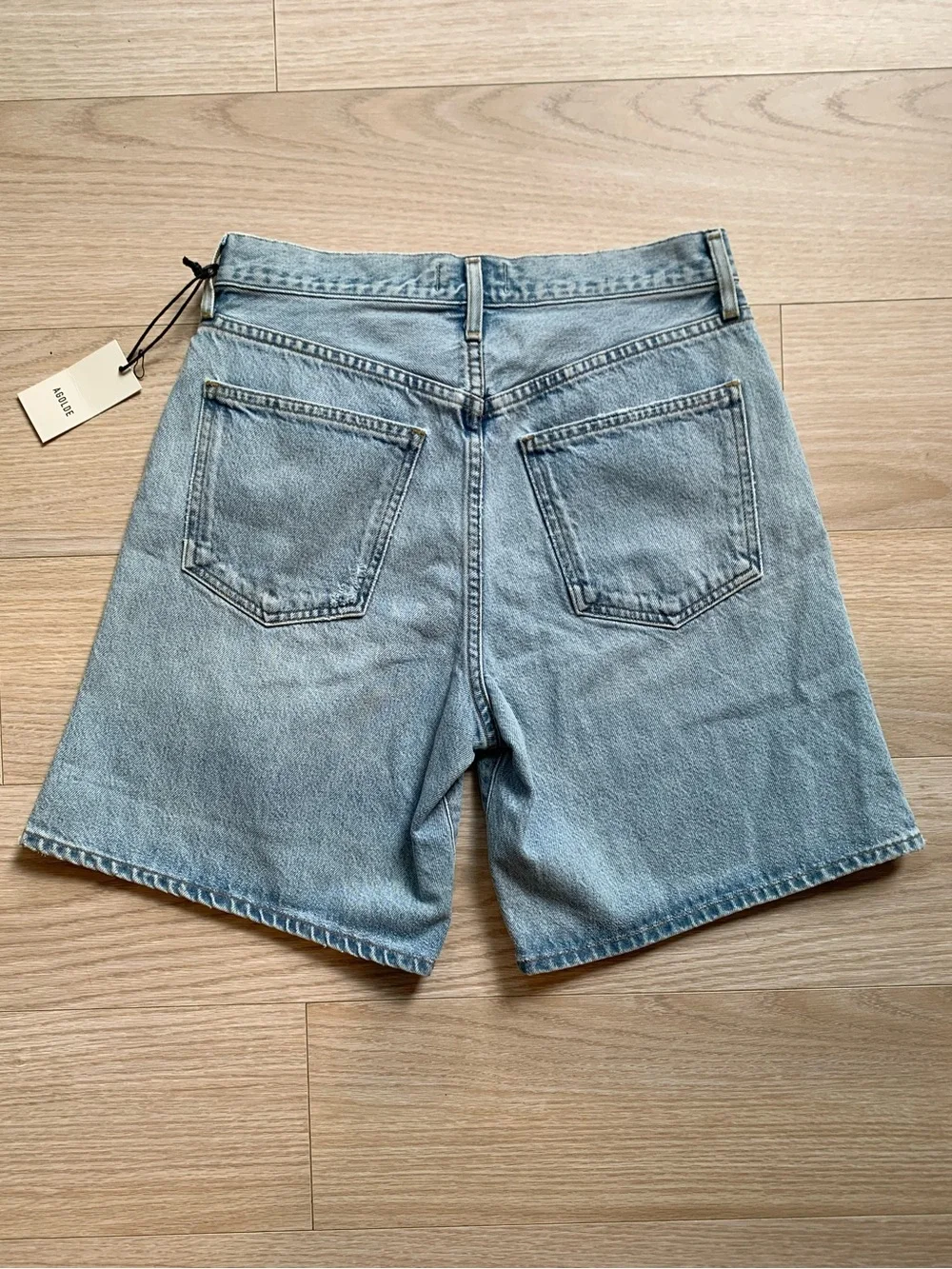 Agolde Light Blue Denim Dame Long Short NWT Size 27